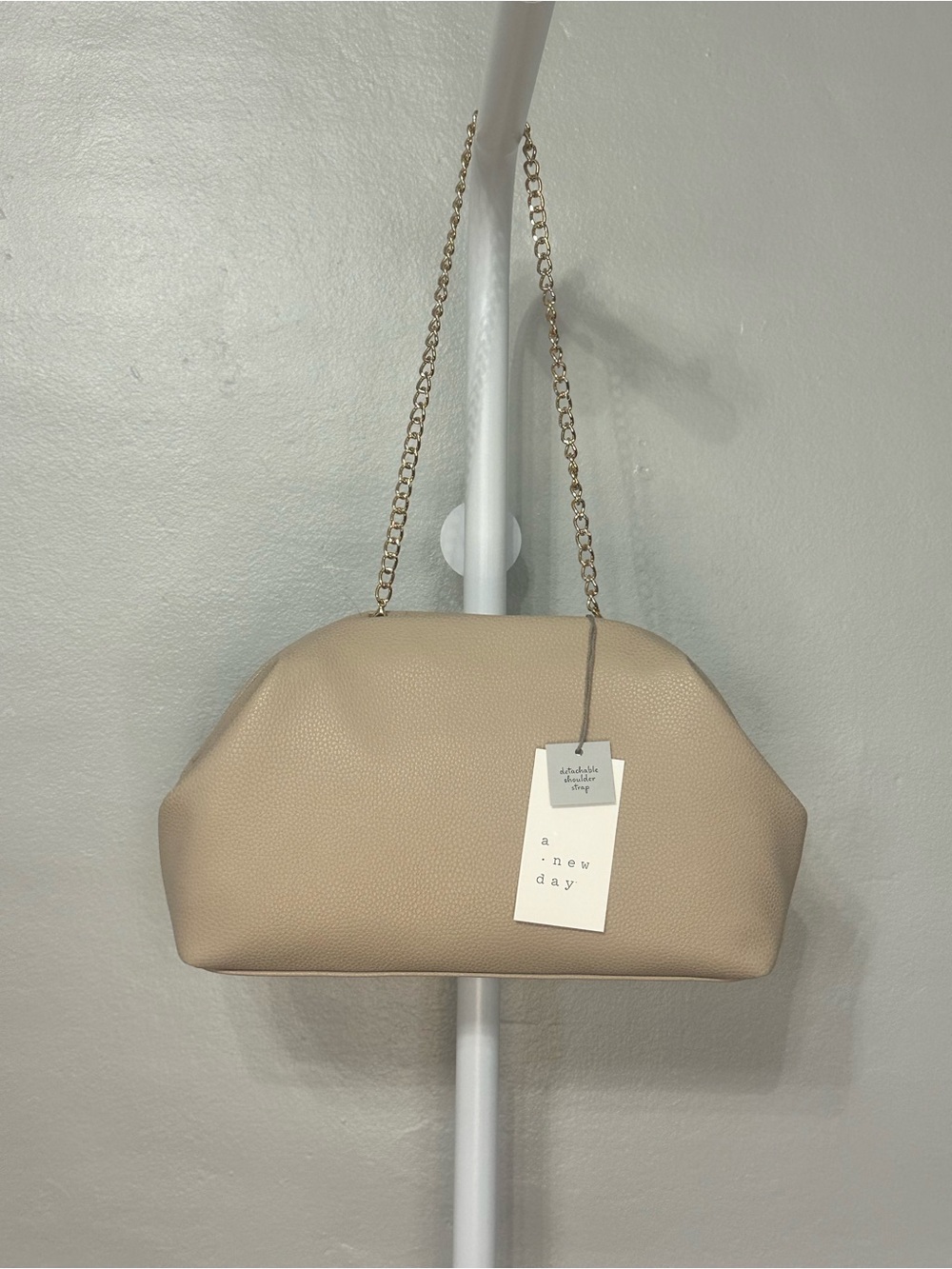 a new day Beige Chain-Handle Shoulder Bag NWT